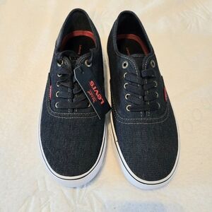 Levi's Men's Navy Denim Low-Top Sneakers